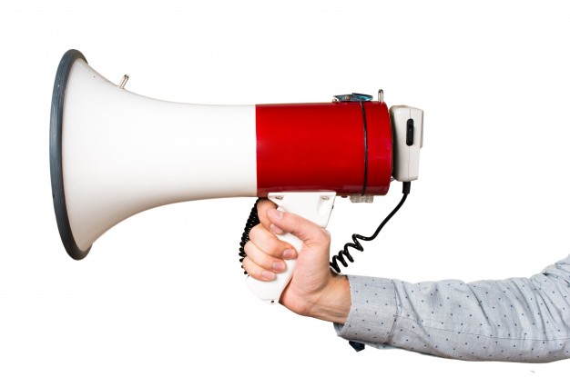 hand man holding shouting by megaphone 1368 8448